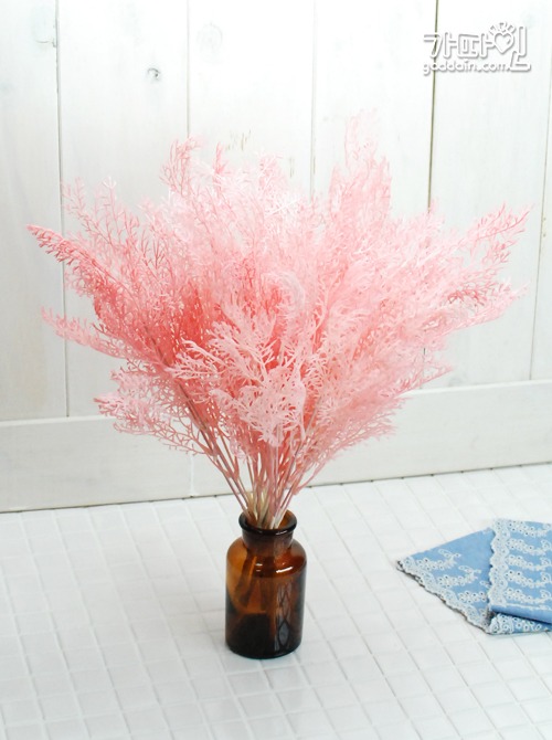 핑크 산호초 조화 장식 (길이39cm)