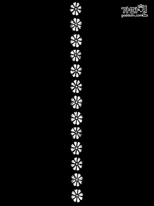은박 인형깃꽃(1yd)/폭1cm