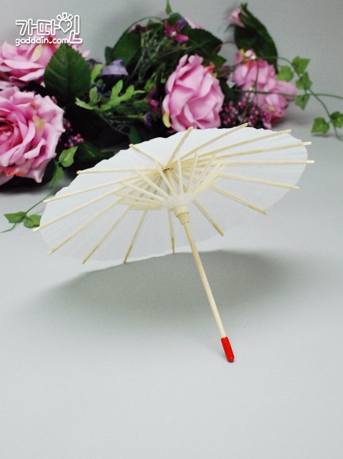 종이 우산 - 화이트 (폭 20cm, 높이 16cm)
